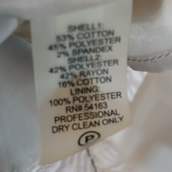 Calvin Klein Jacquard Sheath Dress Women’s Size 6 Beige Sleeveless Back Zipper - Picture 6 of 6